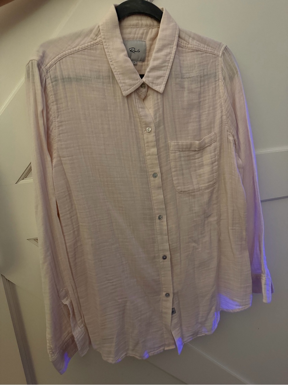 Women’s Rails Pale Pink Long-Sleeve Button-Down Shirt